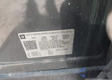 2019 GMC Terrain Slt from USA, damaged, VIN 3GKALPEX2KL375800